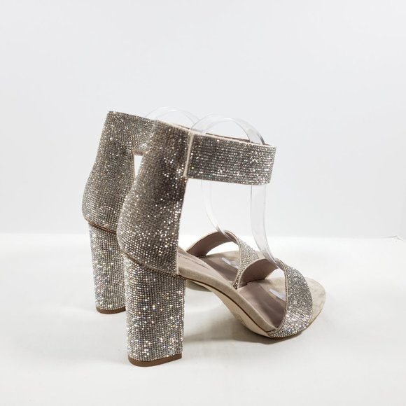 Jeffrey Campbell Kassidy Ankle Strap Sandal - Nude Champagne 9M - Picture 2 of 4